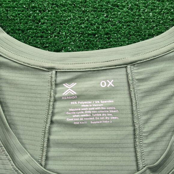 Xersion Tshirt Womens 0X Green‎ Short Sleeve Athletic Workout Gym Running - Picture 5 of 6